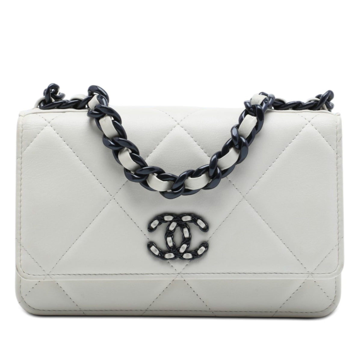 Chanel Quilted Lambskin Chanel 19 Wallet On Chain