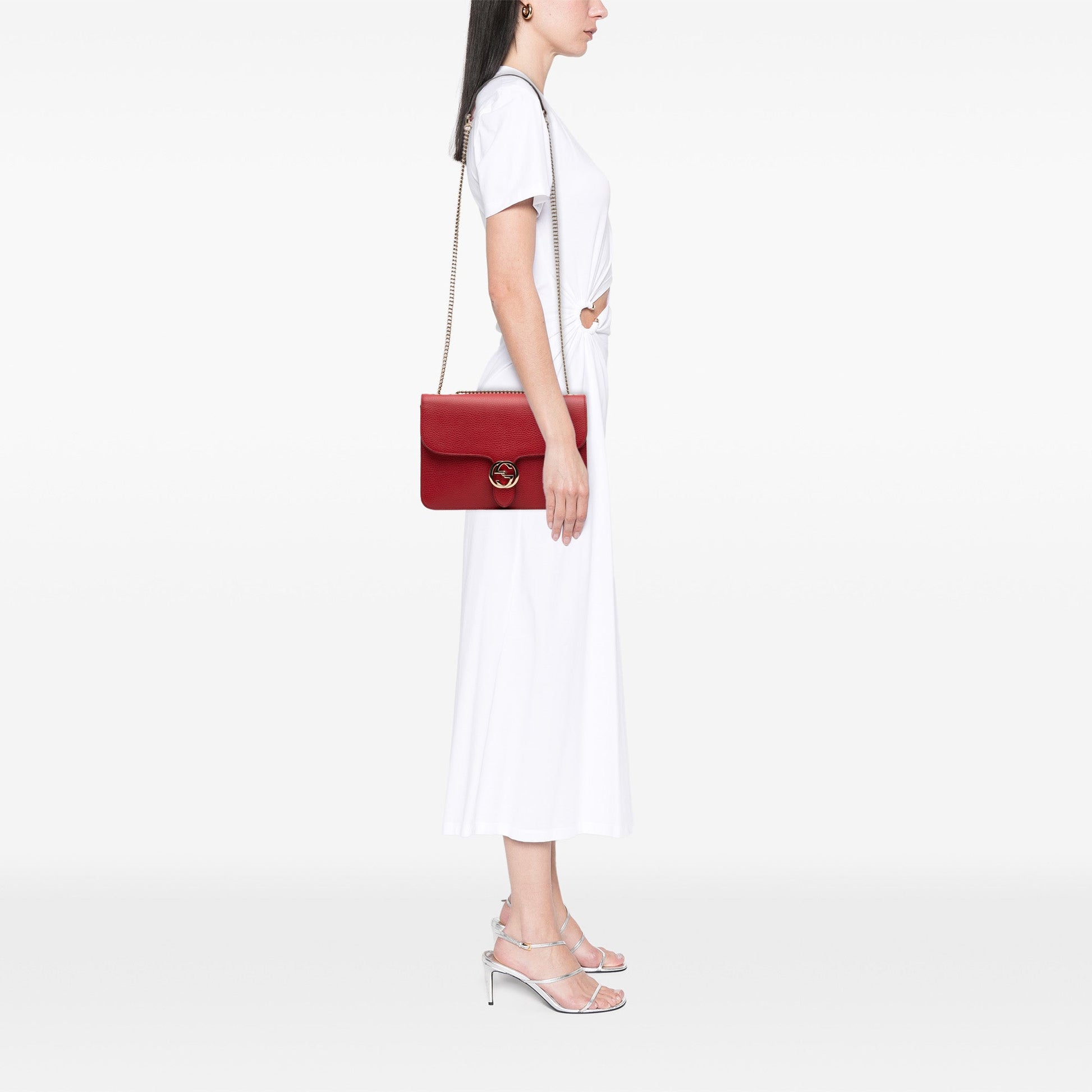Gucci Medium Dollar Calfskin Interlocking G Crossbody
