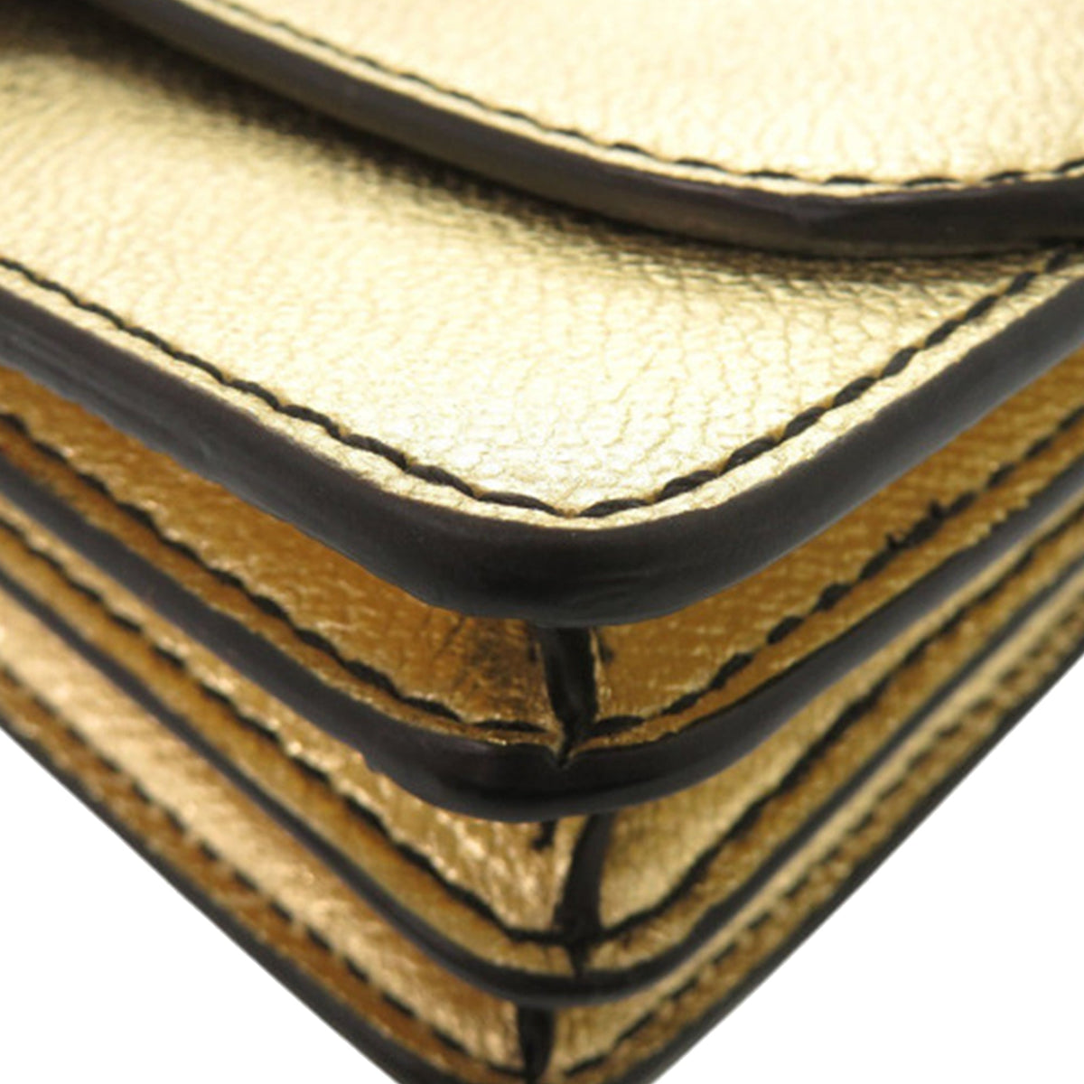 Burberry Metallic Calfskin Buckle Crossbody