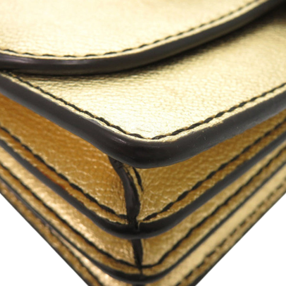 Burberry Metallic Calfskin Buckle Crossbody