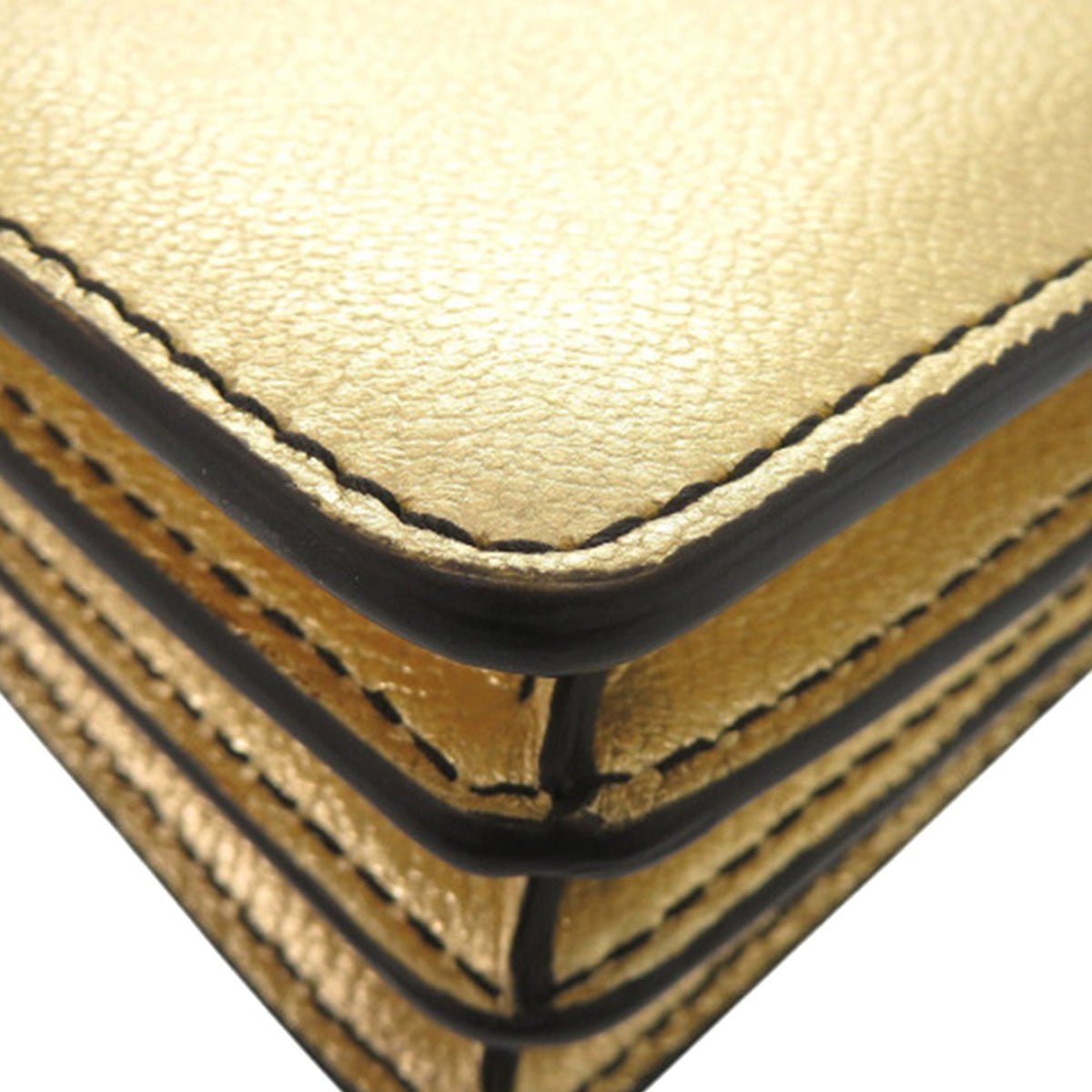 Burberry Metallic Calfskin Buckle Crossbody