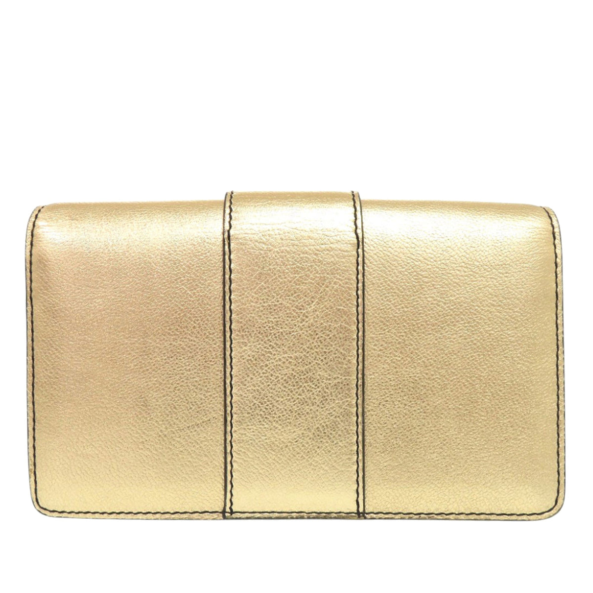 Burberry Metallic Calfskin Buckle Crossbody