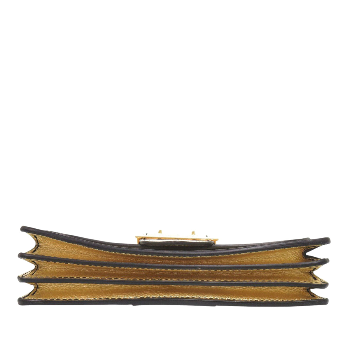 Burberry Metallic Calfskin Buckle Crossbody