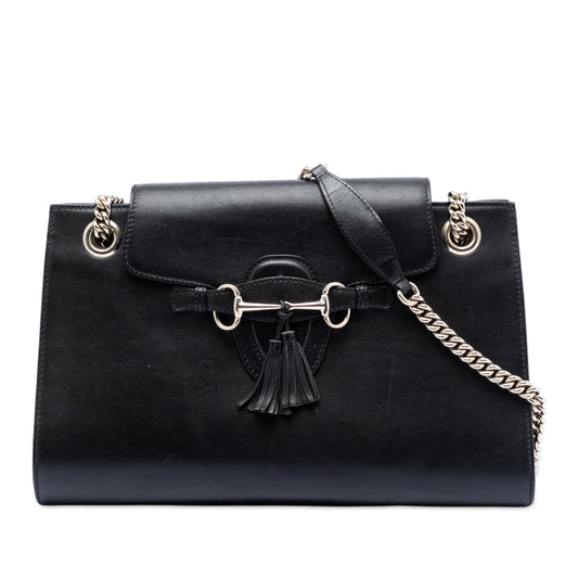 Gucci Large Leather Emily Shoulder Bag