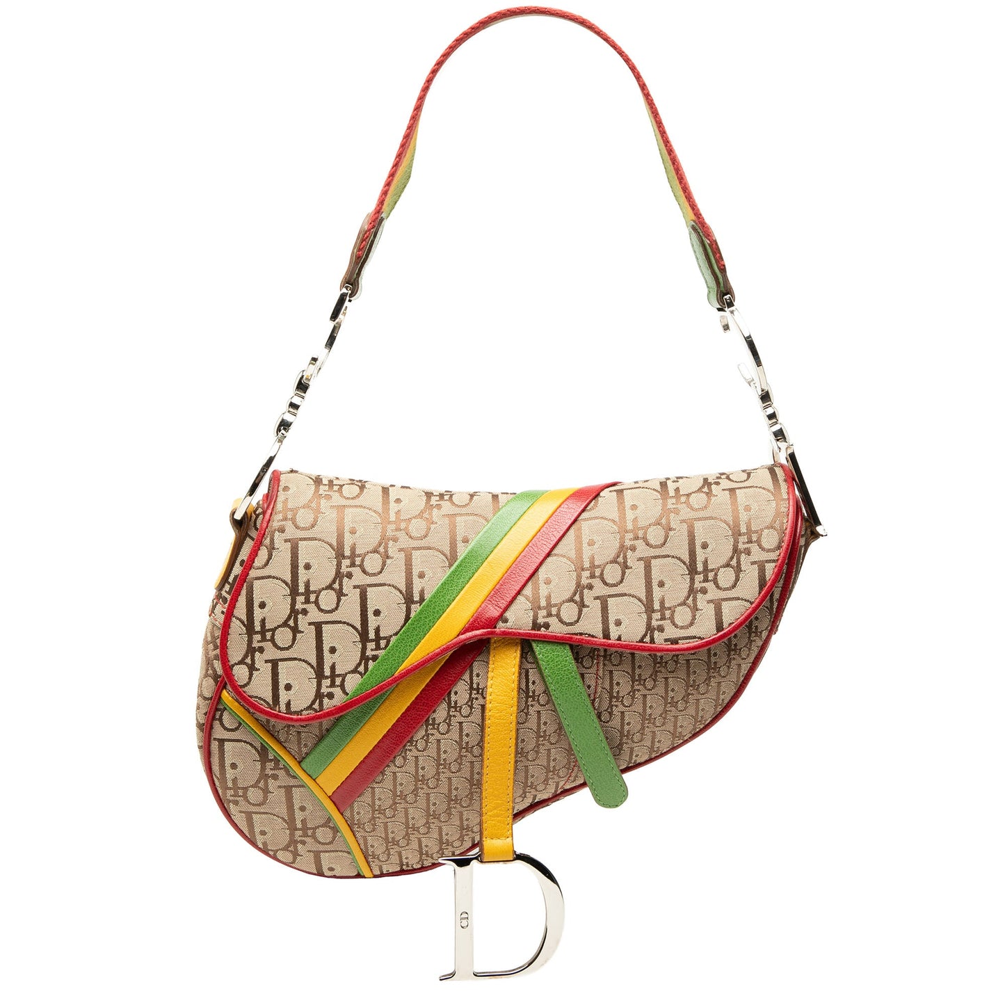 Dior Diorissimo Canvas Rasta Saddle Bag
