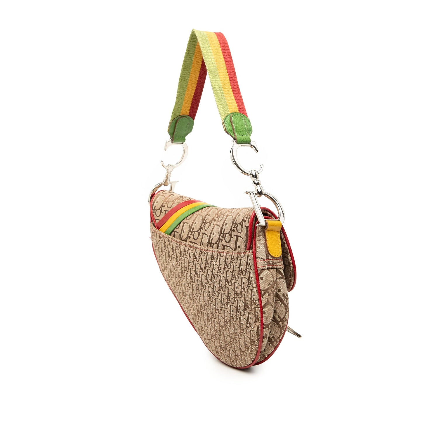 Dior Diorissimo Canvas Rasta Saddle Bag