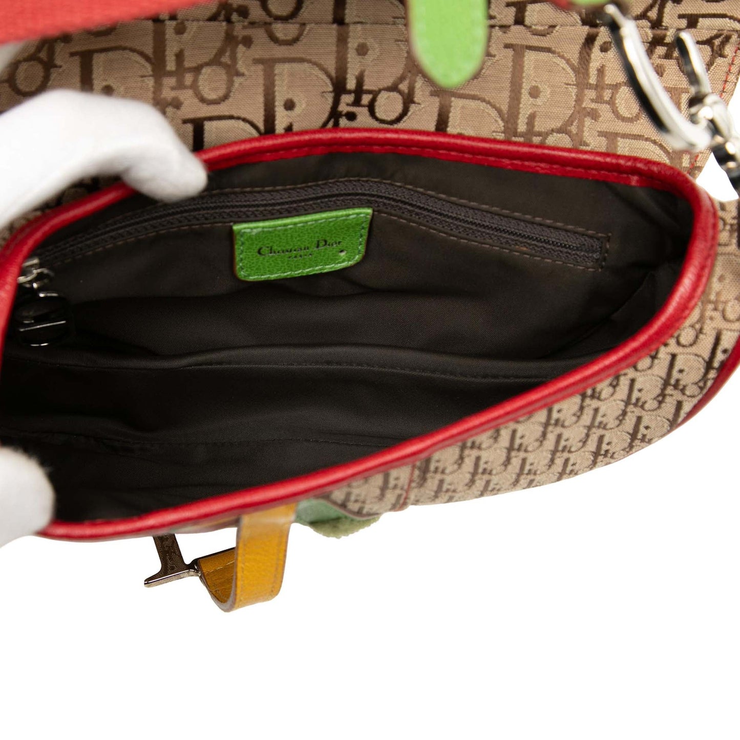Dior Diorissimo Canvas Rasta Saddle Bag
