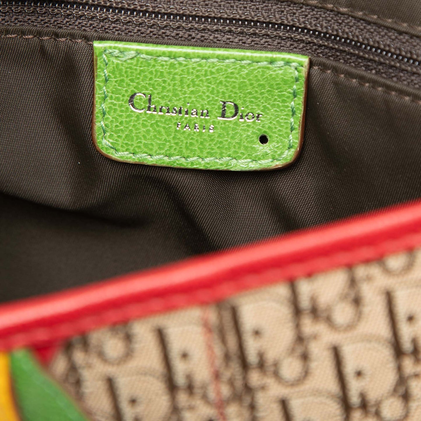 Dior Diorissimo Canvas Rasta Saddle Bag