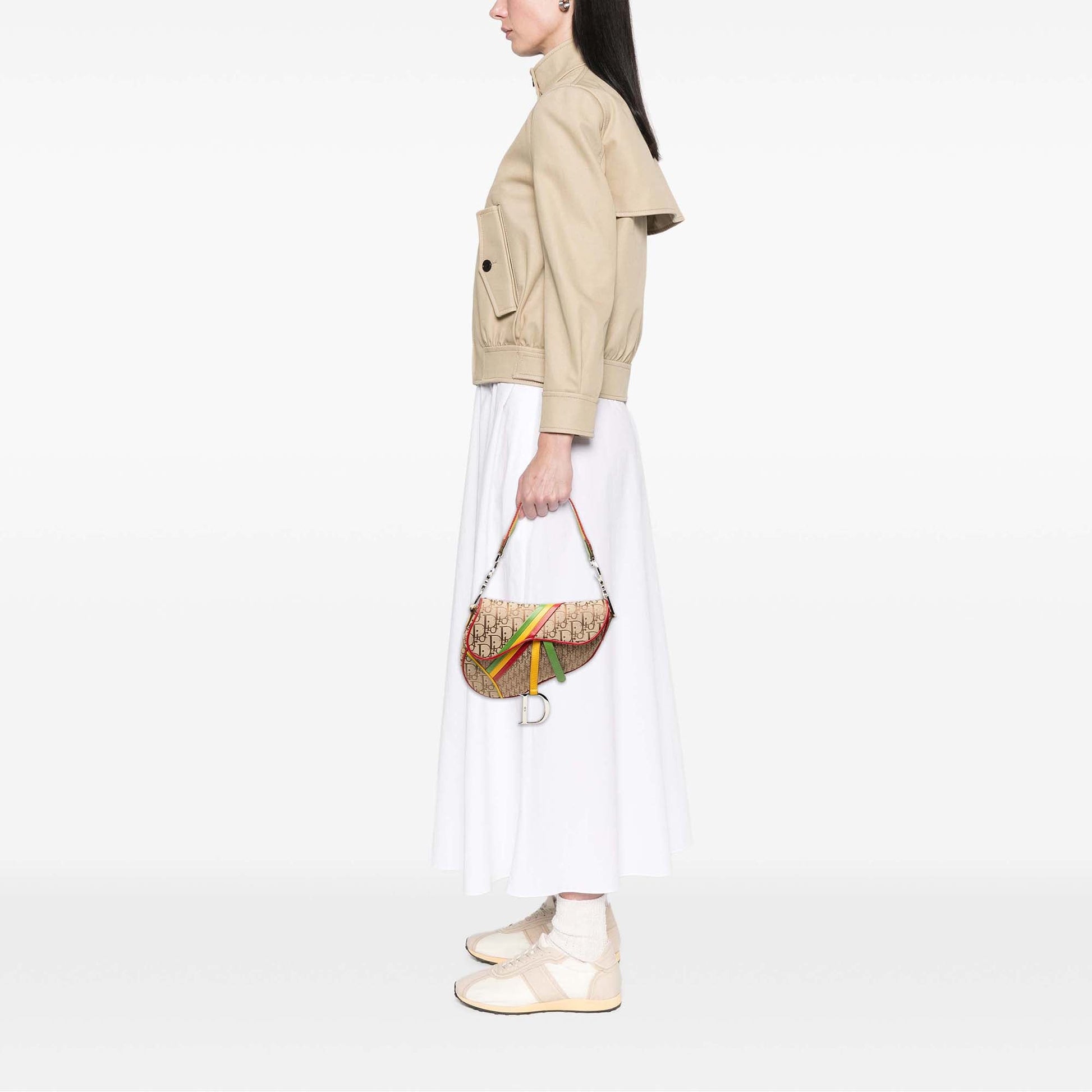 Dior Diorissimo Canvas Rasta Saddle Bag