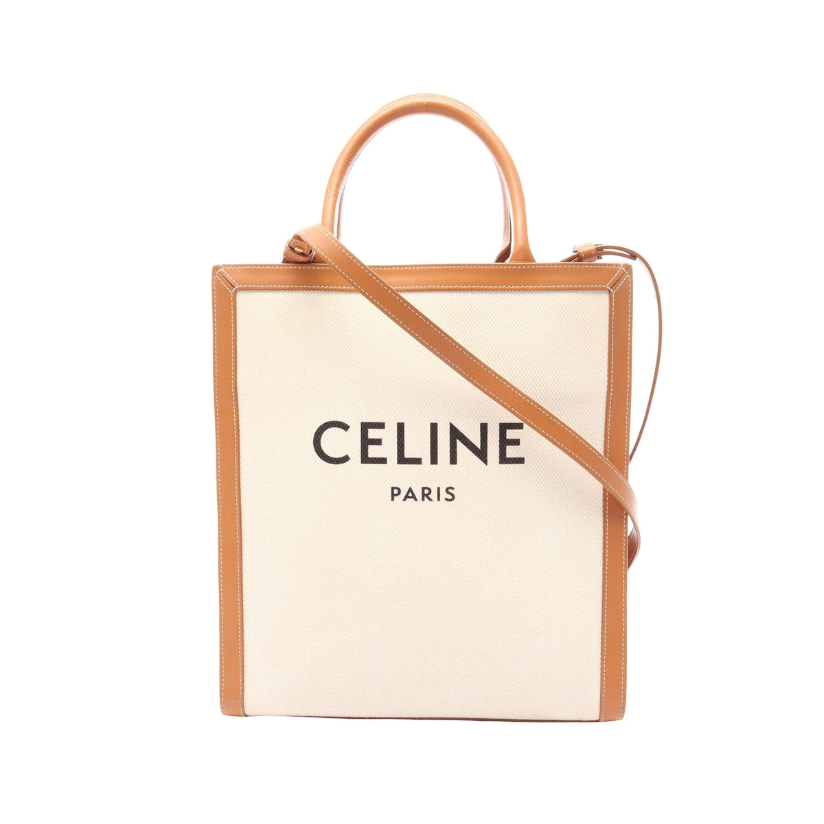 Celine Small Canvas Vertical Cabas Satchel