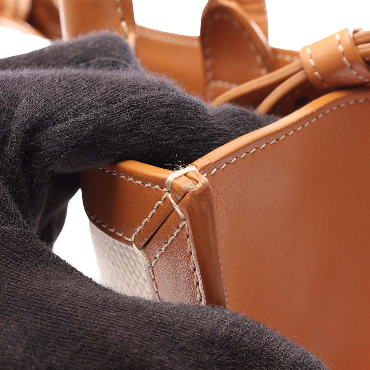 Celine Small Canvas Vertical Cabas Satchel