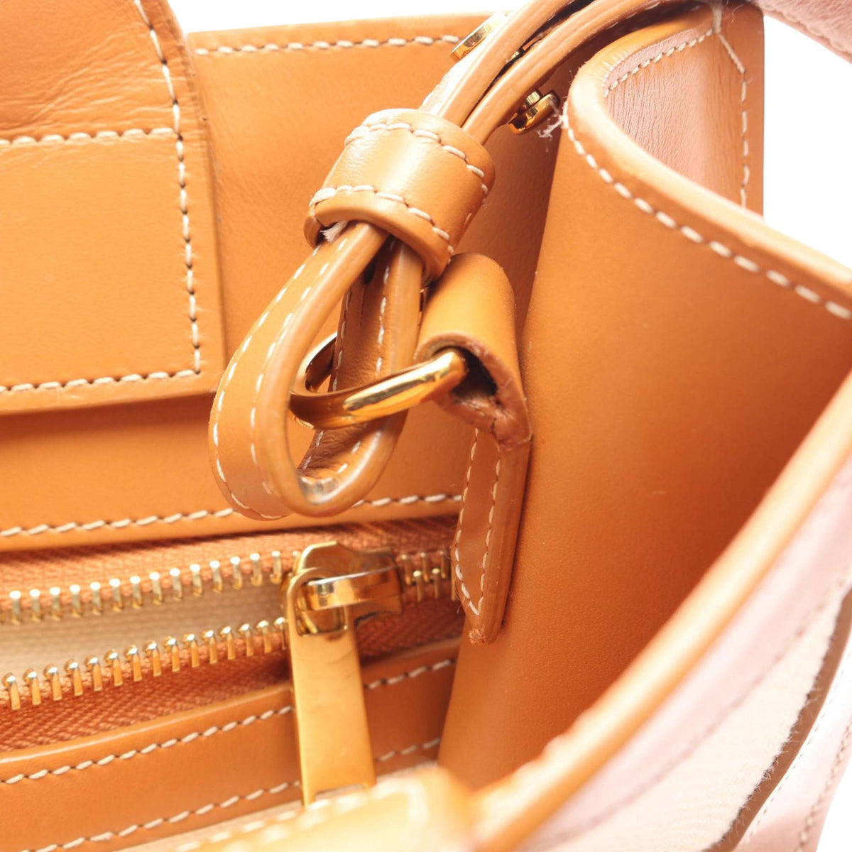 Celine Small Canvas Vertical Cabas Satchel