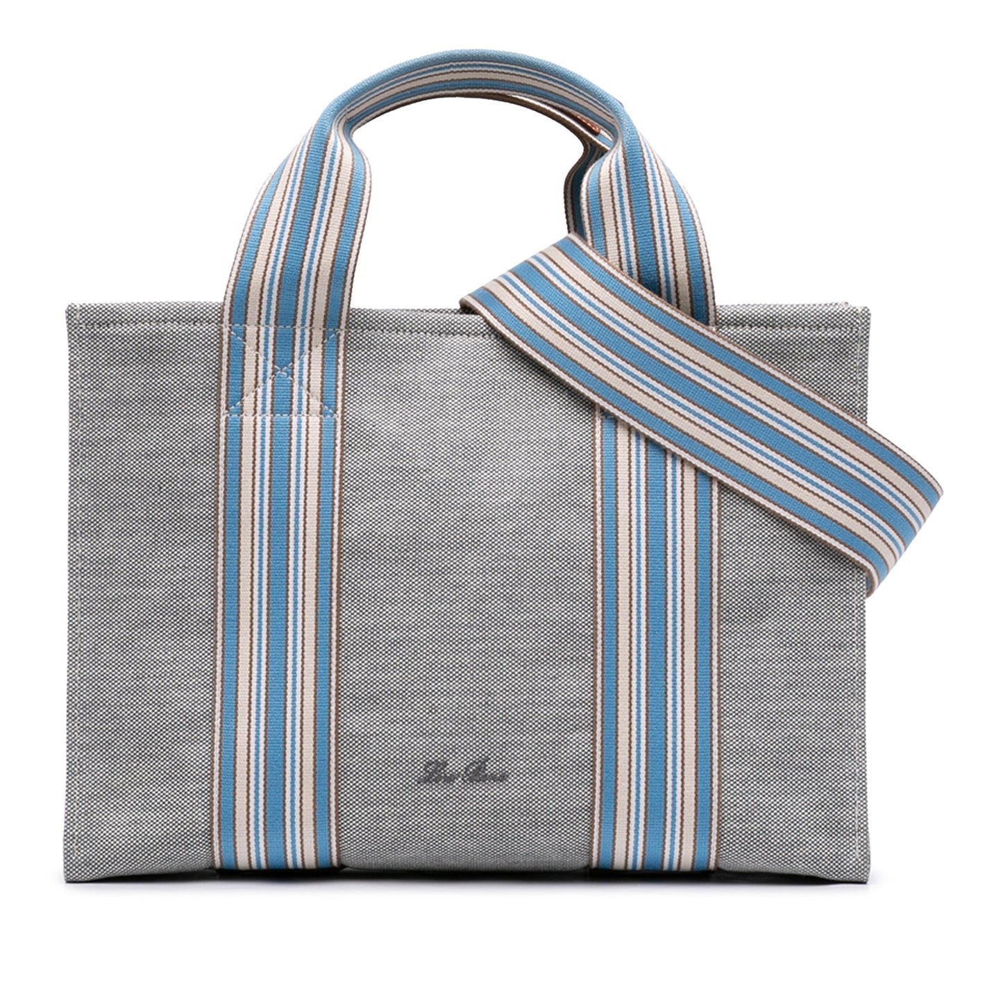 Loro Piana Canvas The Suitcase Stripe Tote
