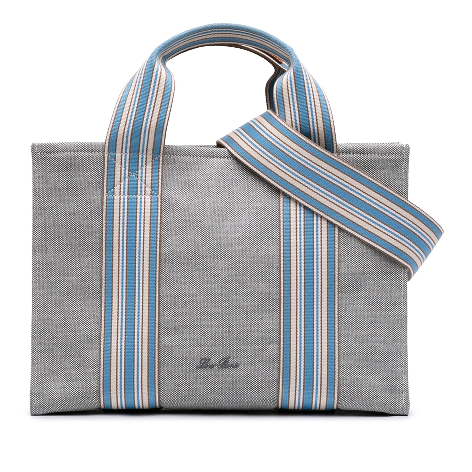 Loro Piana Canvas The Suitcase Stripe Tote