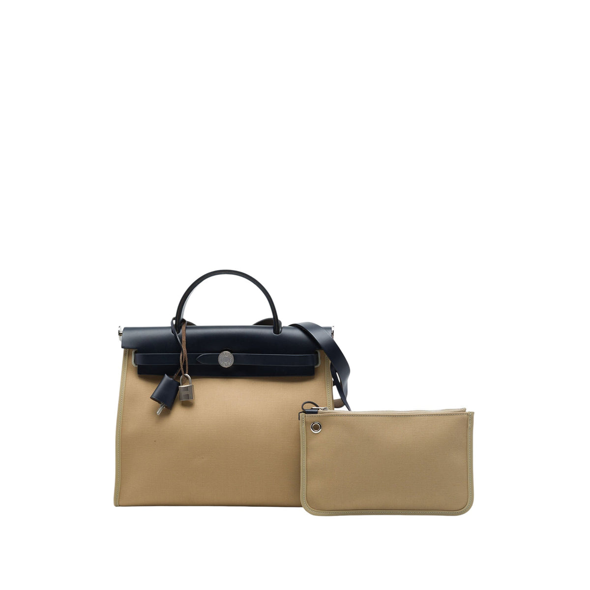 Hermès Toile Herbag Zip 31 — Beige