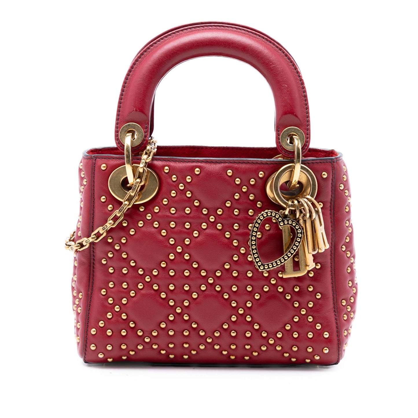 Dior Mini Lambskin Cannage Studded Supple Lady Dior