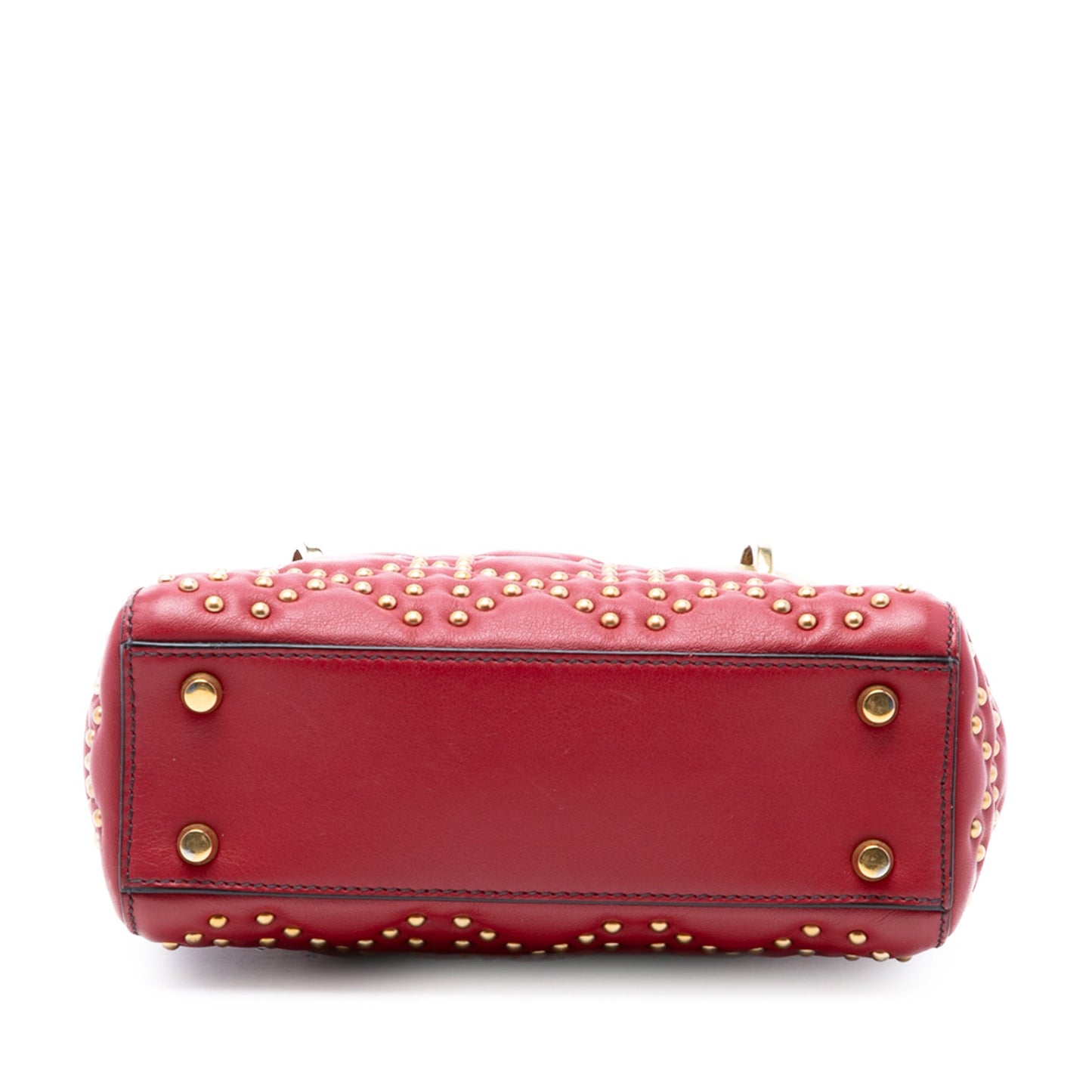 Dior Mini Lambskin Cannage Studded Supple Lady Dior