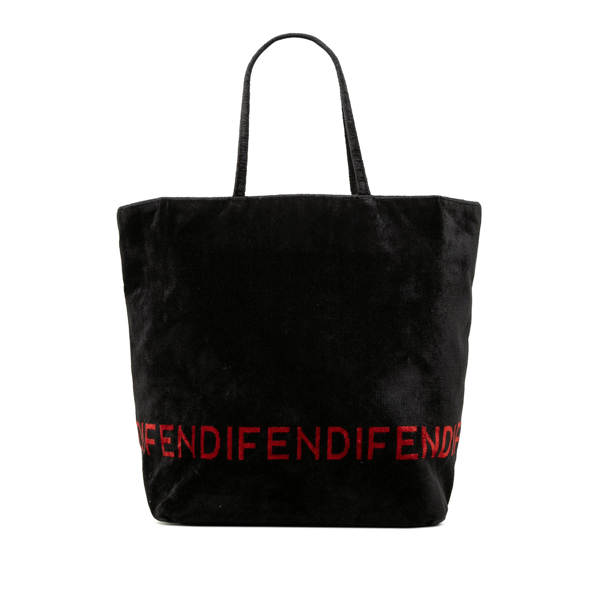 Fendi Velour Logo Tote