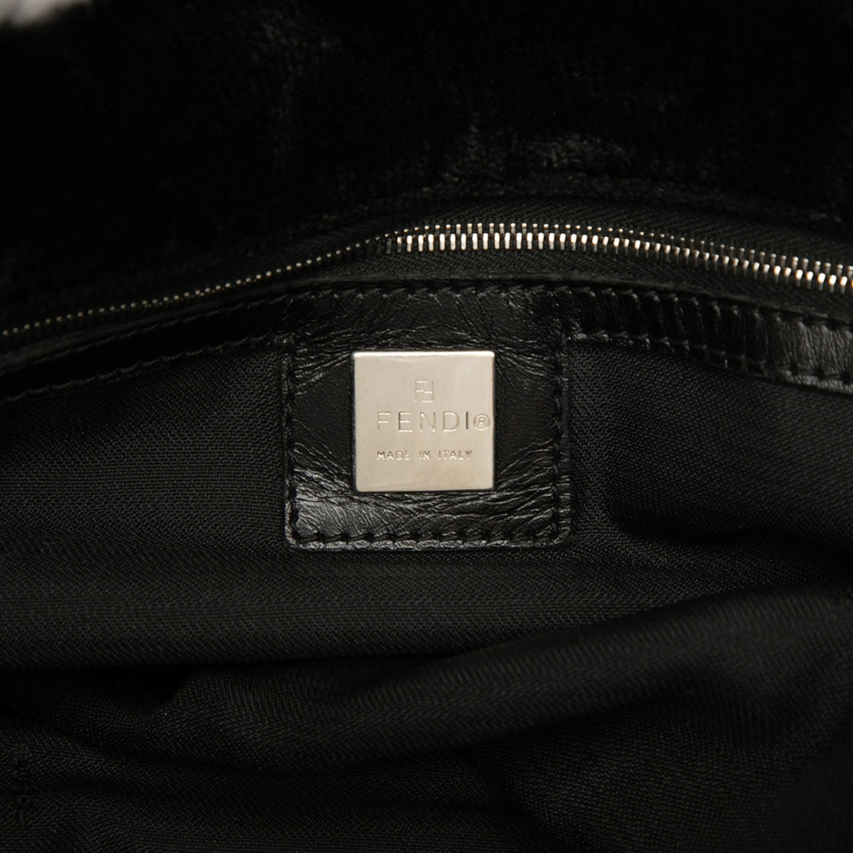 Fendi Velour Logo Tote
