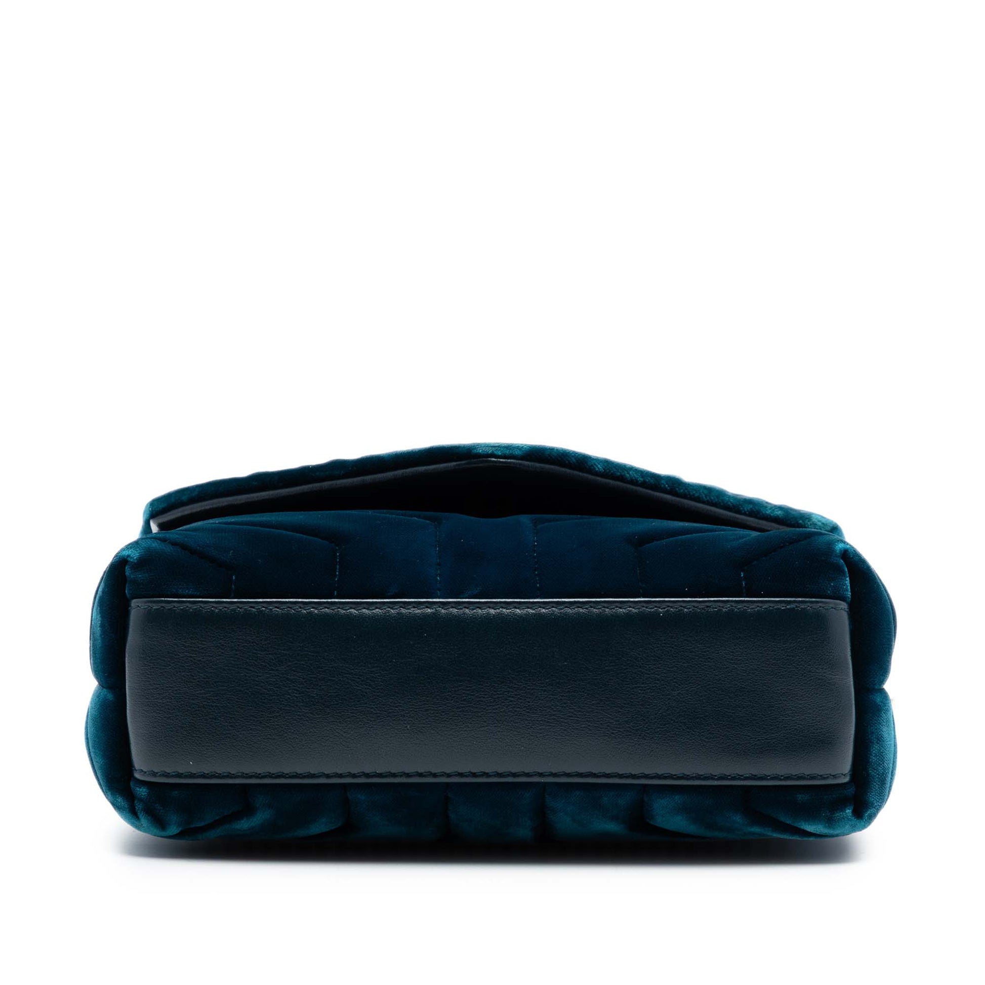 Saint Laurent Small Matelasse Velvet Monogram LouLou Shoulder Bag