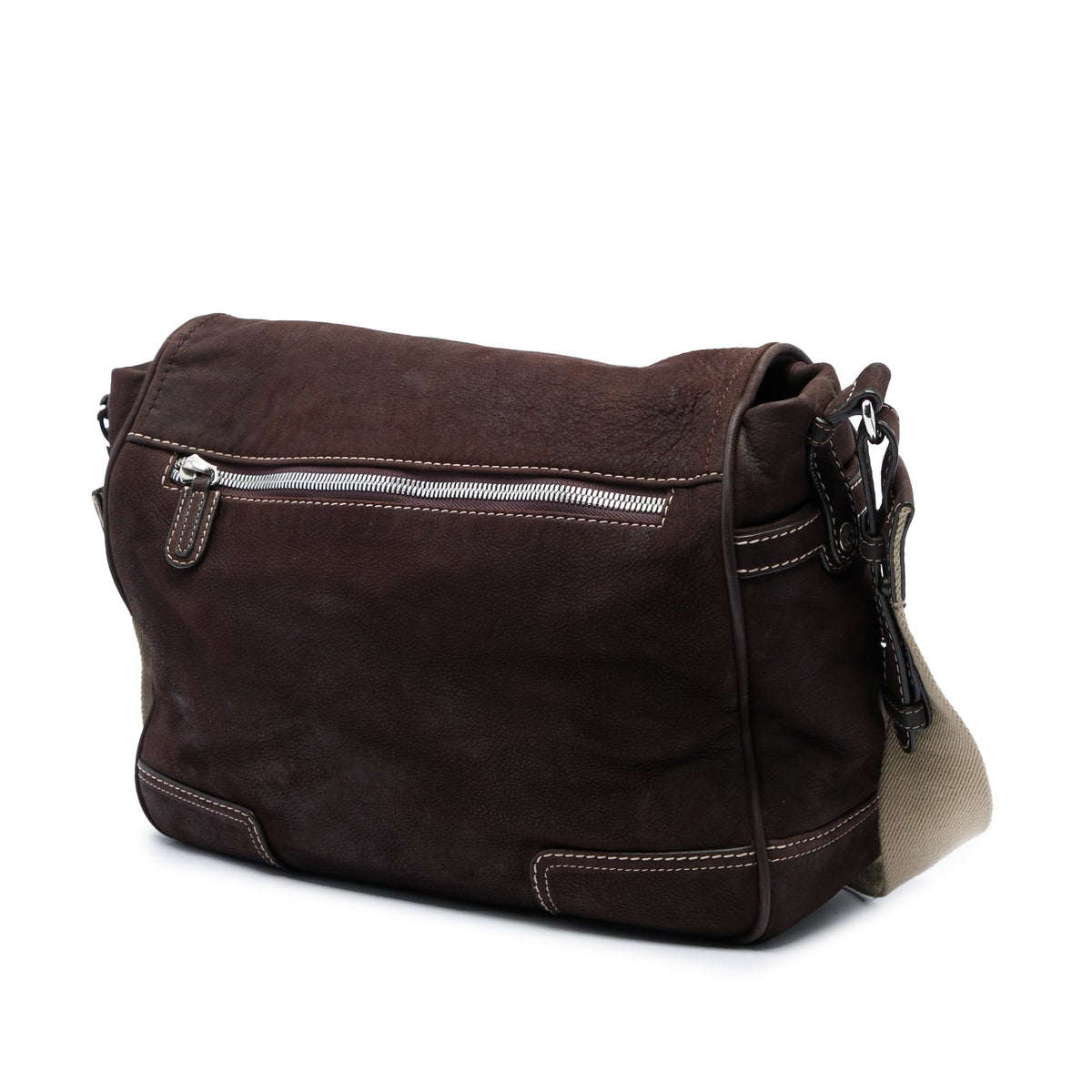 LOEWE Nubuck Anagram Crossbody — Brown