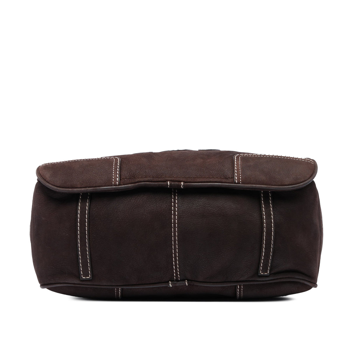 LOEWE Nubuck Anagram Crossbody — Brown