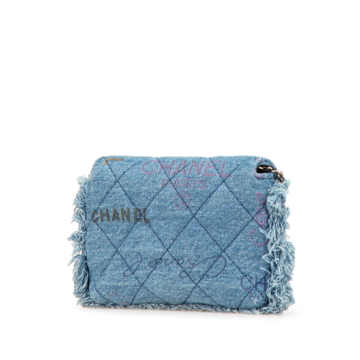 Chanel Mini Denim Mood Clutch with Chain