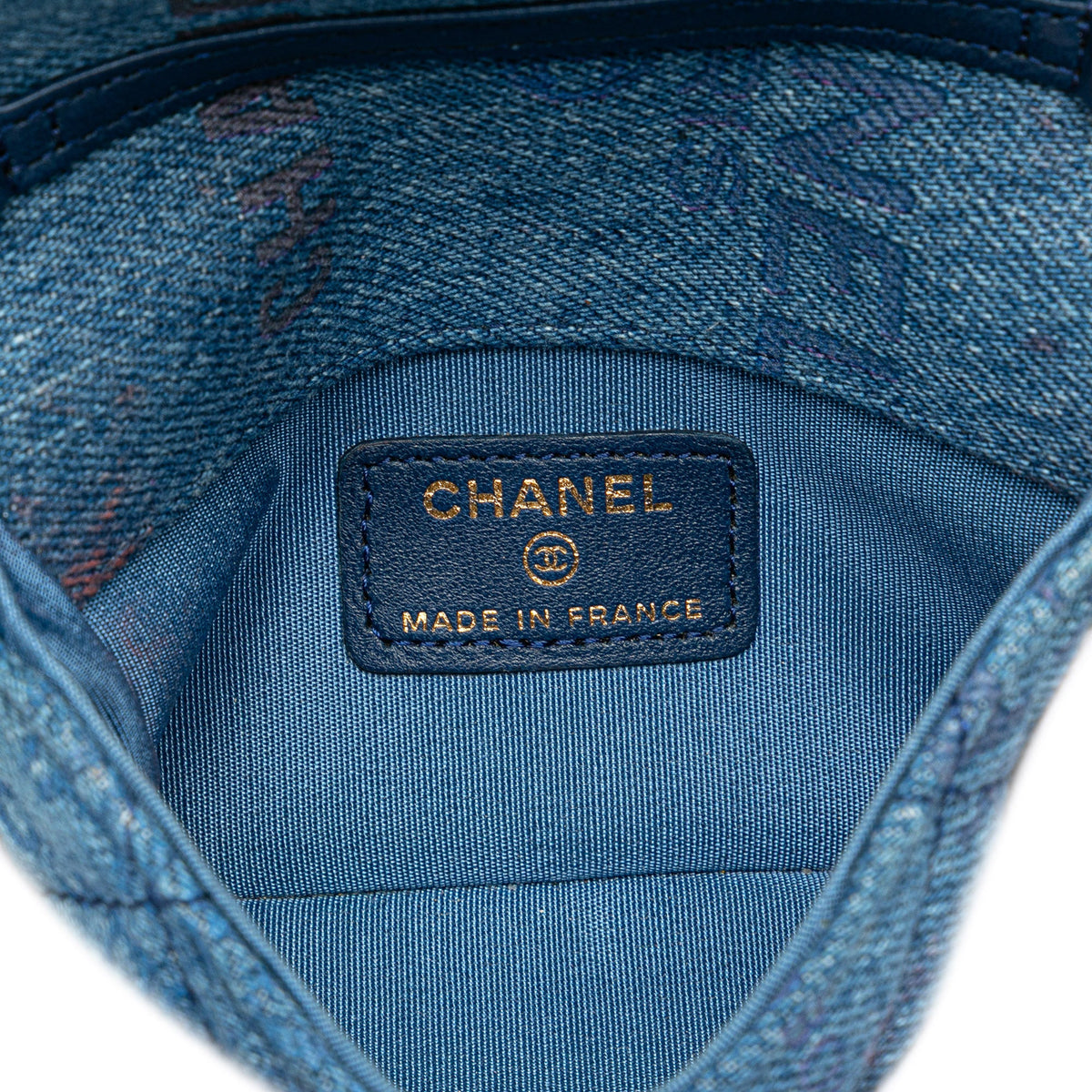 Chanel Mini Denim Mood Clutch with Chain