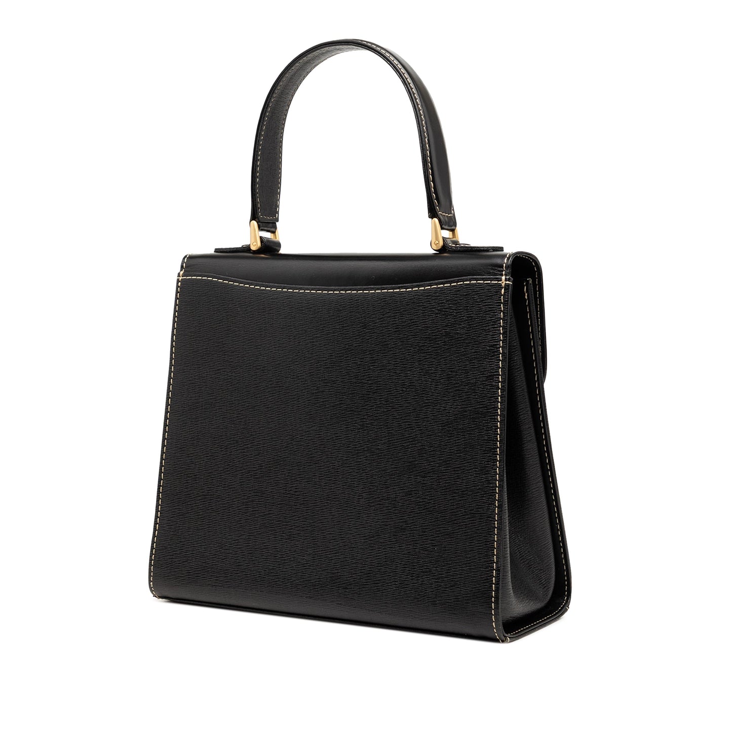 Burberry Textured and Soft Calfskin Top Handle Bag