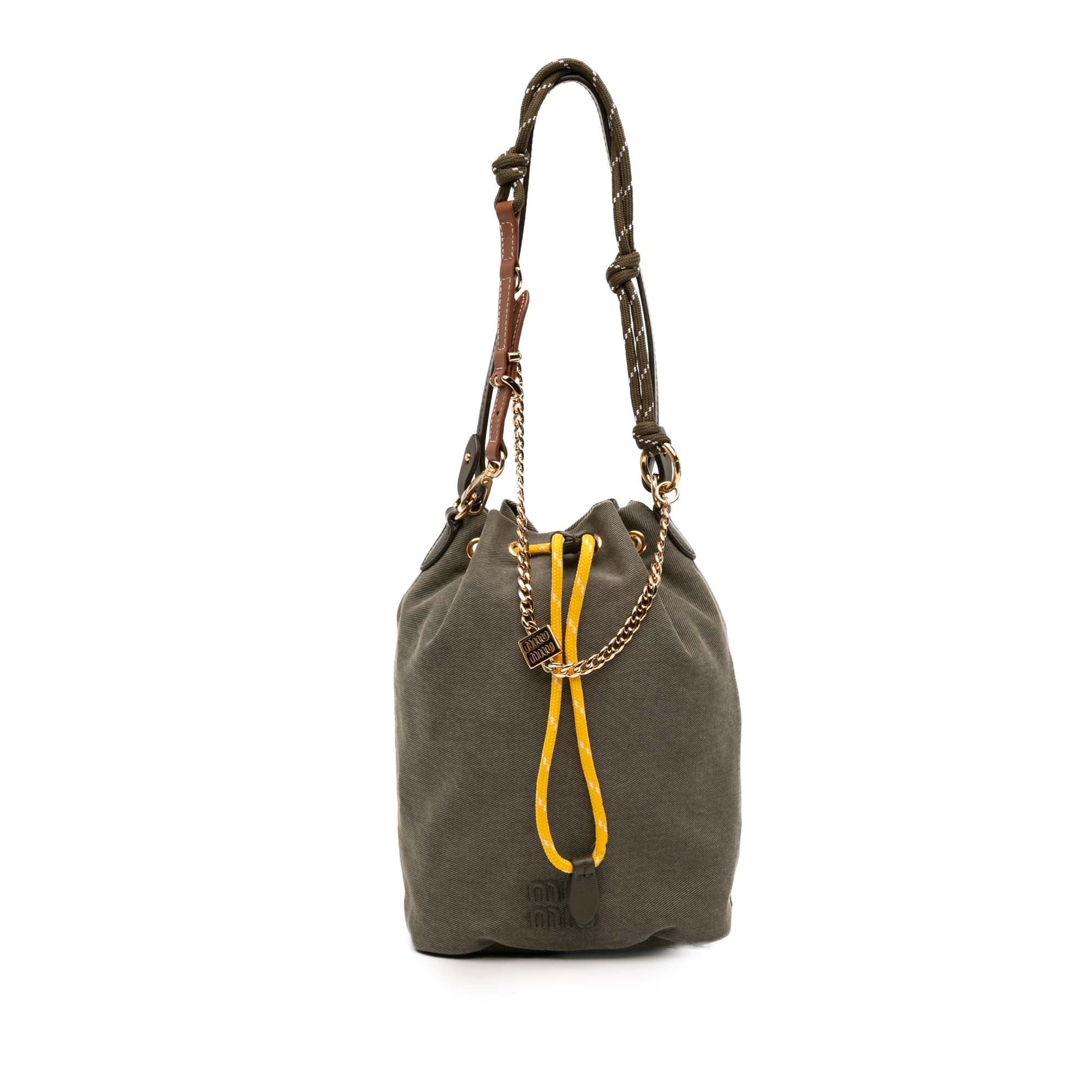 Miu Miu Re Nylon Gabardine Bucket Bag