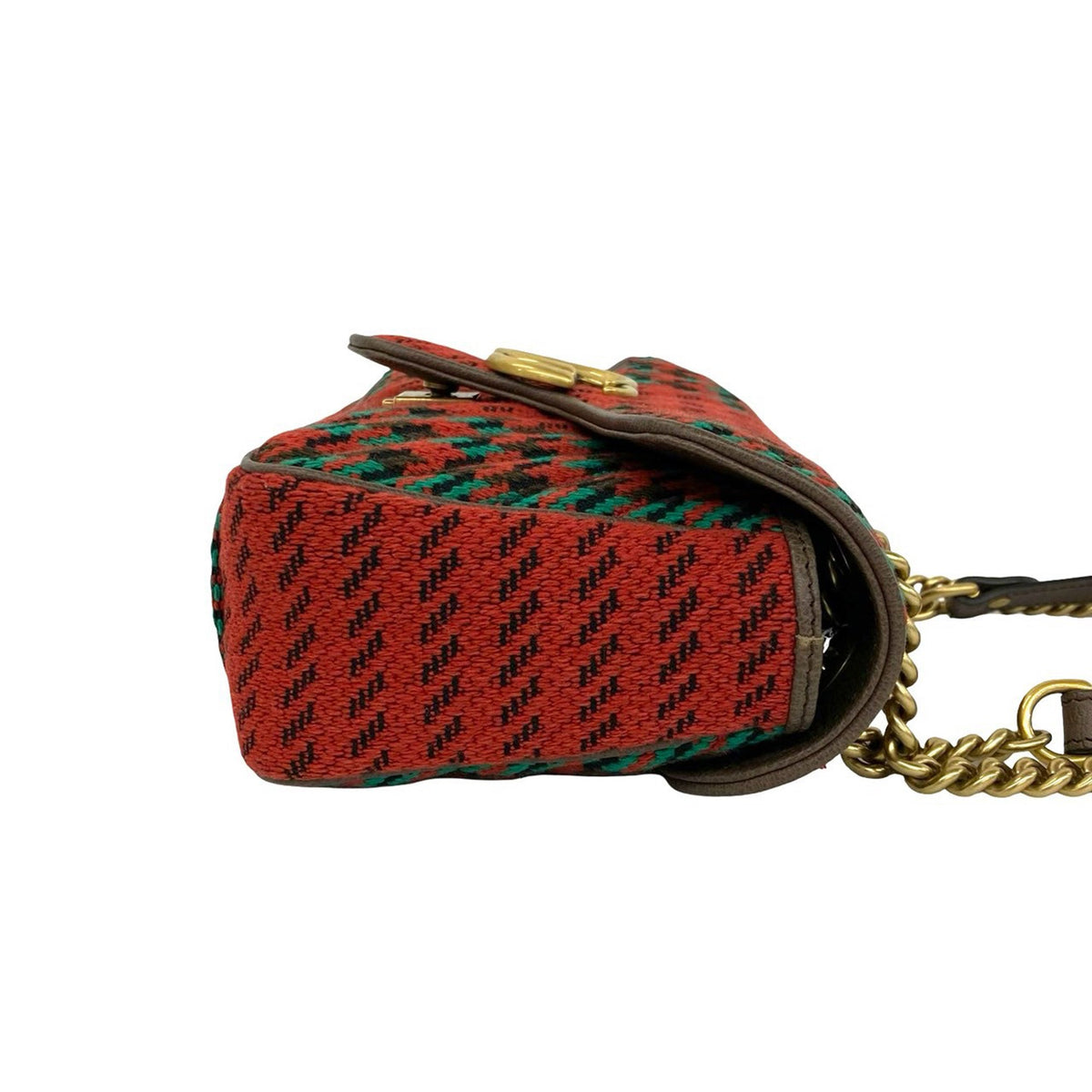 Gucci Medium GG Marmont Houndstooth Tweed Shoulder Bag