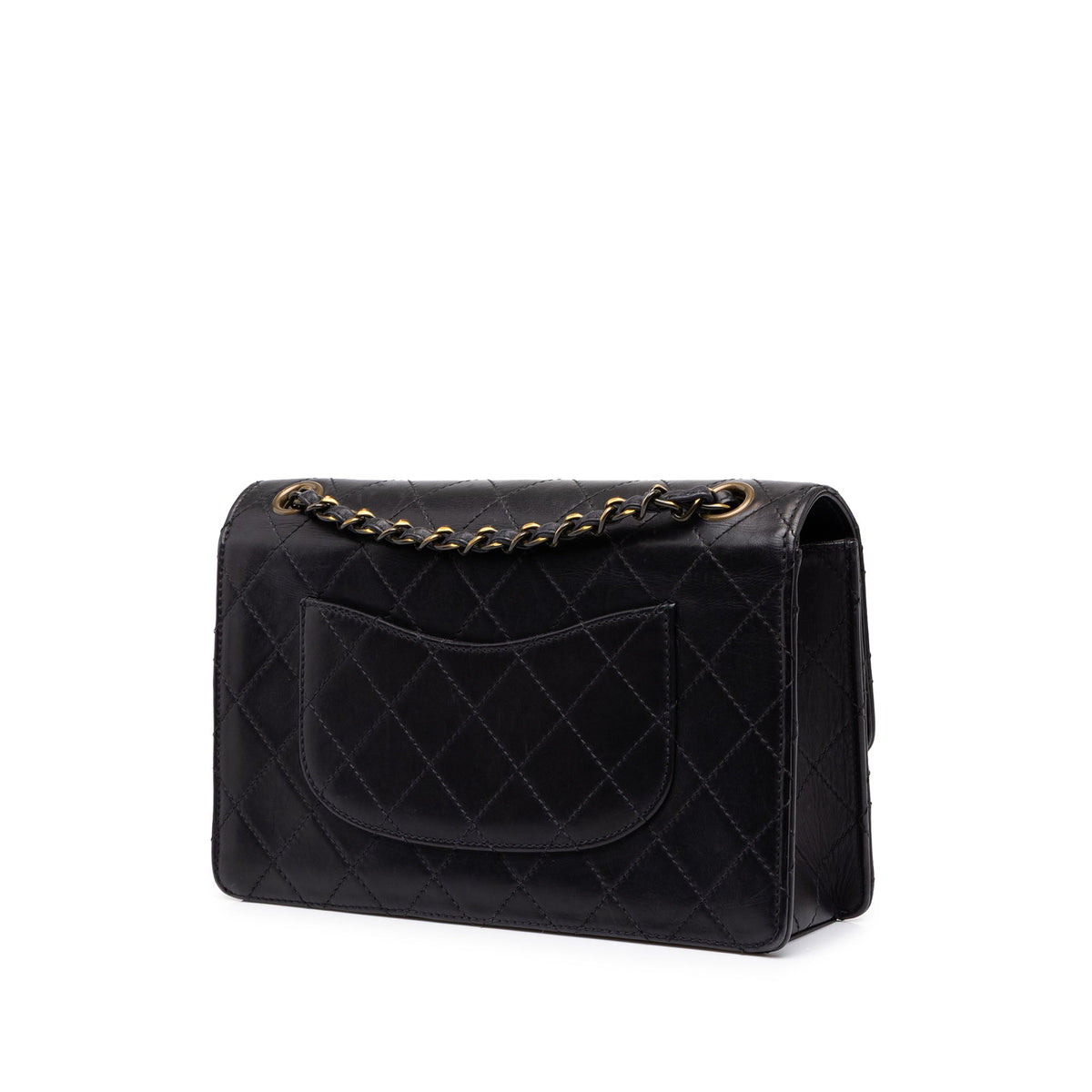 Chanel Medium CC Quilted Lambskin Single Flap — Black