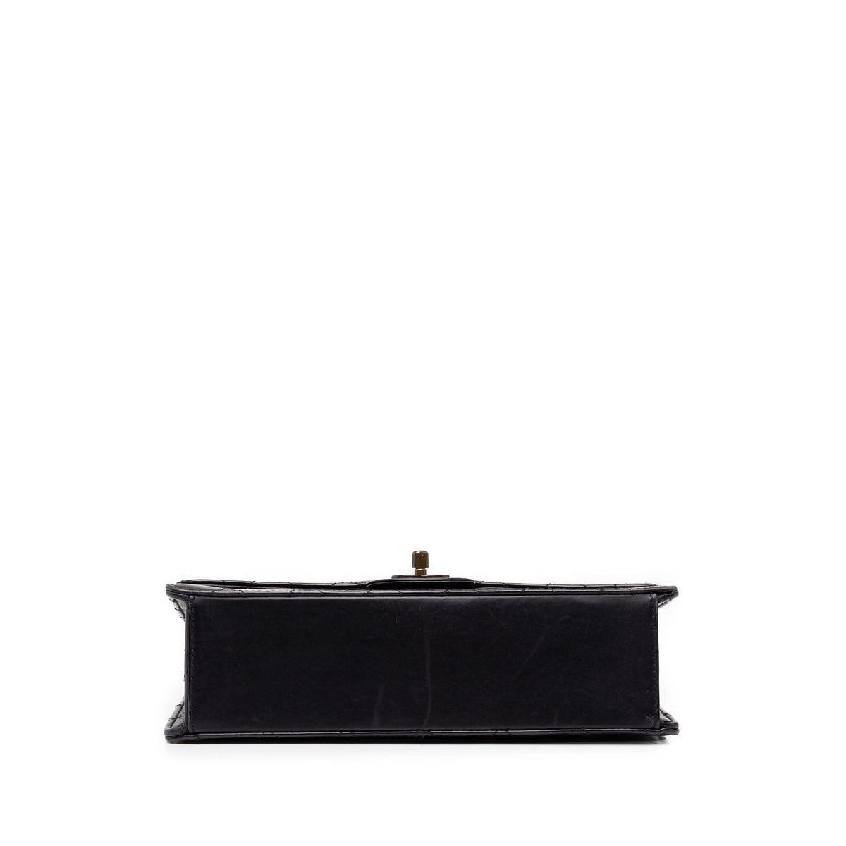 Chanel Medium CC Quilted Lambskin Single Flap — Black
