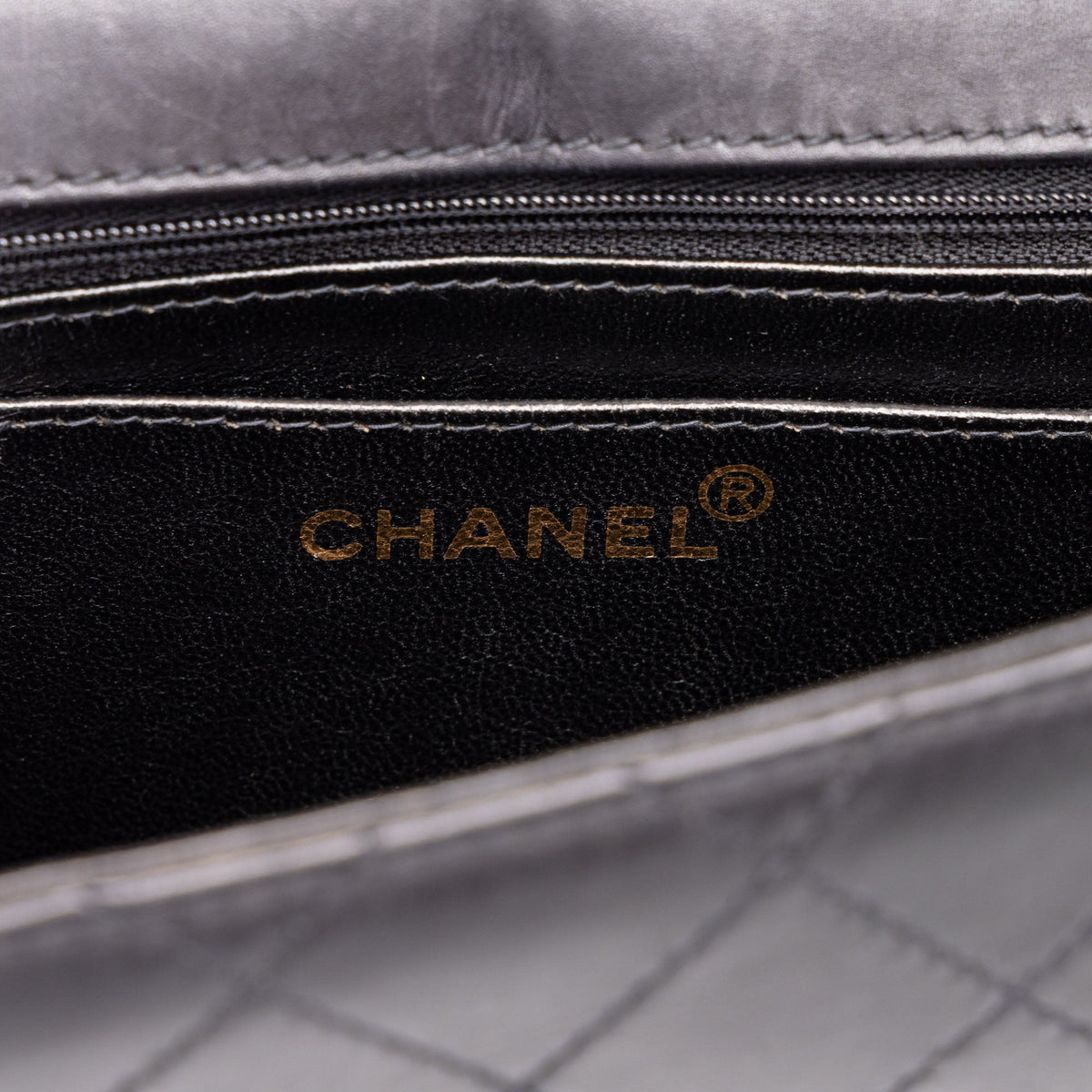 Chanel Medium CC Quilted Lambskin Single Flap — Black
