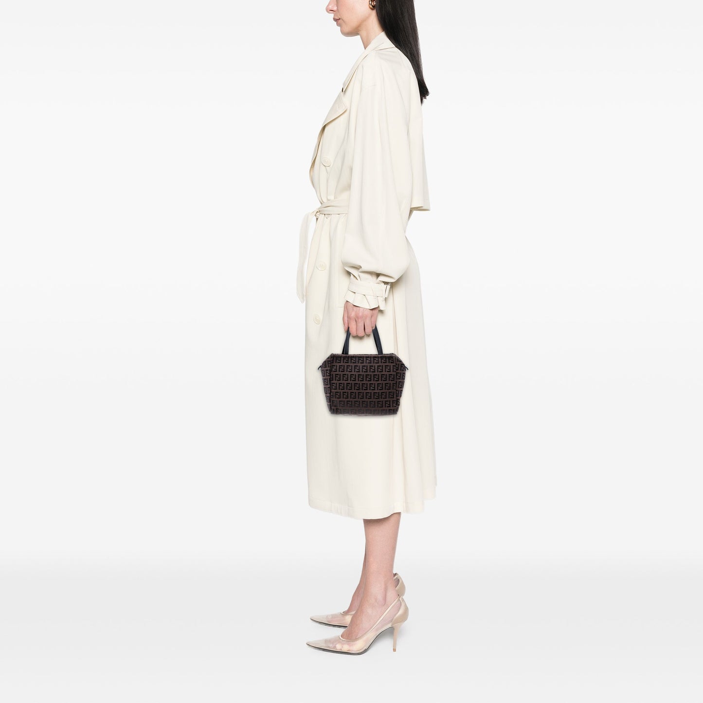 Fendi Mini Zucchino Canvas Handbag