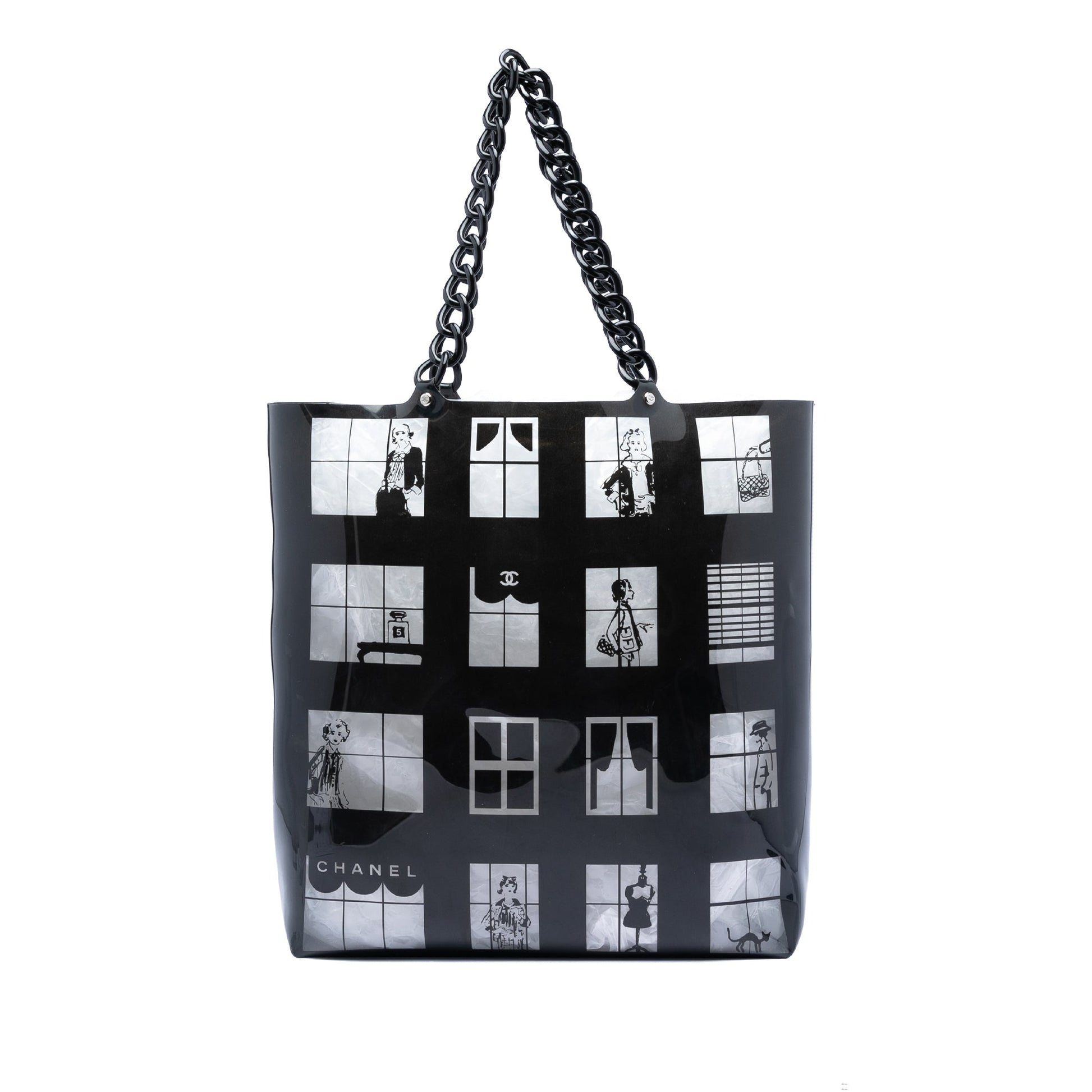 Chanel Vinyl Coco Window Tote