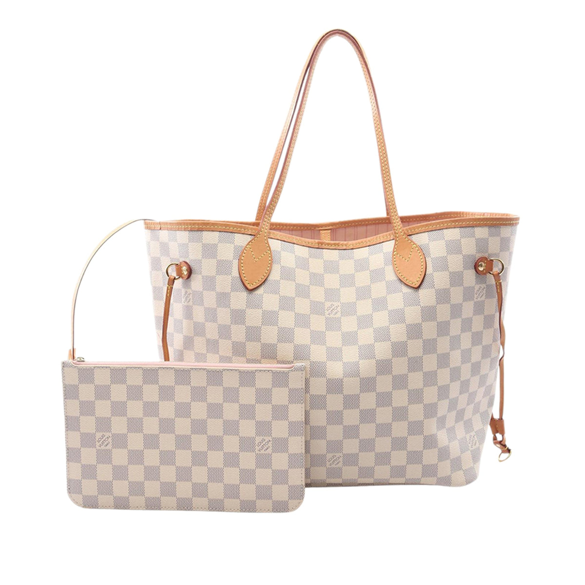 Louis Vuitton Damier Azur Neverfull MM — White