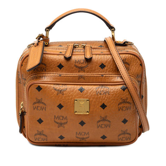 MCM Visetos Coated Canvas Top Handle Bag