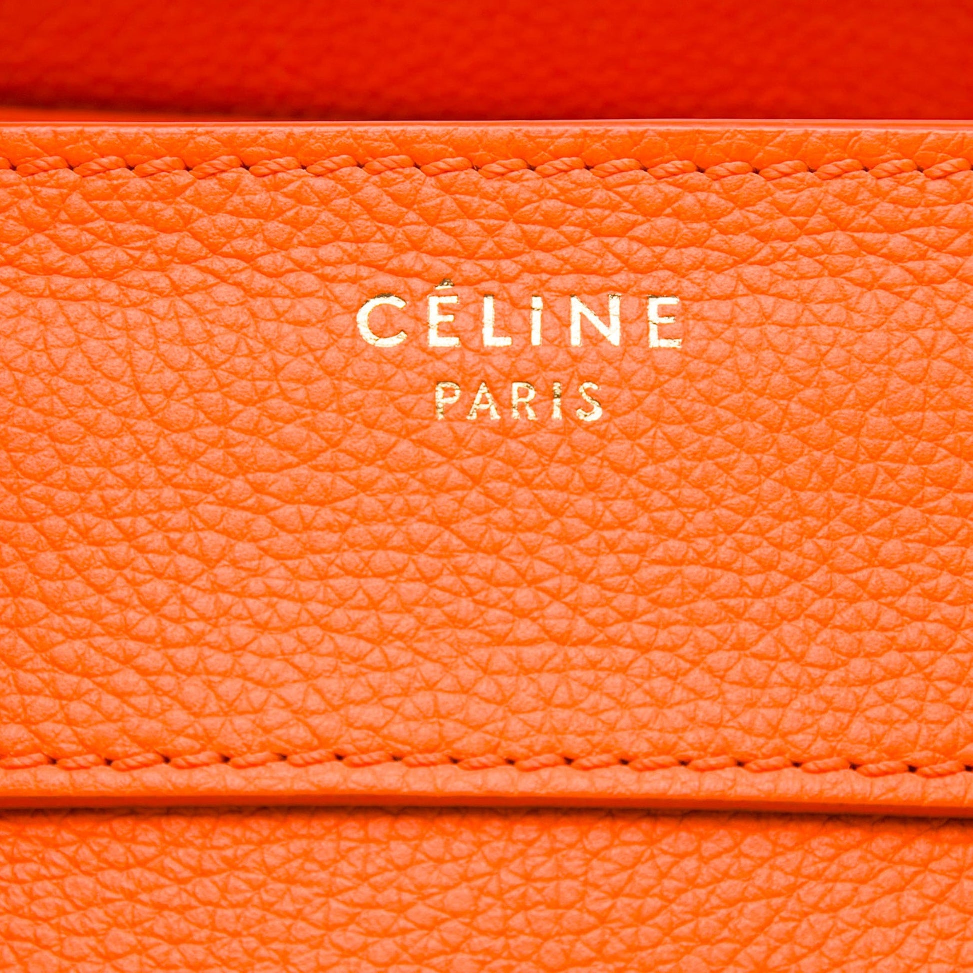 Celine Mini Leather Luggage Tote