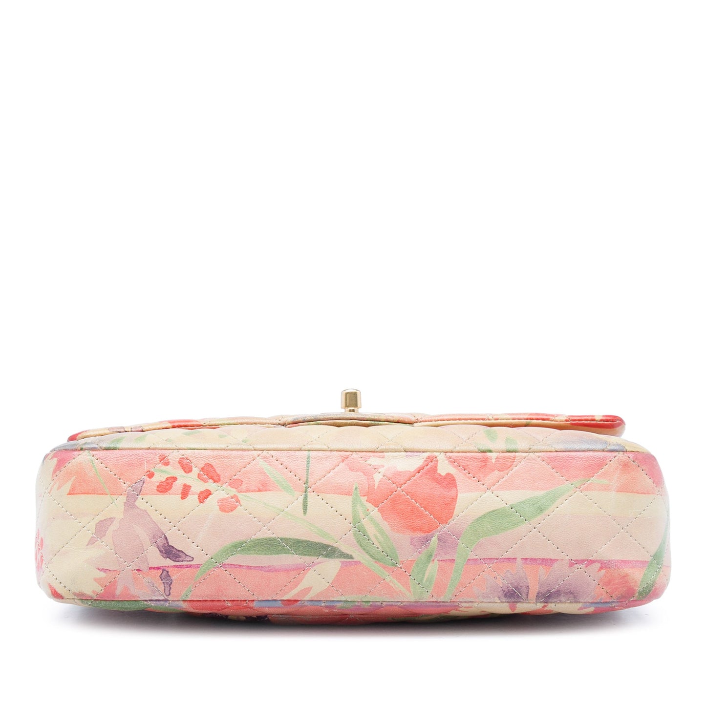 Chanel Medium Classic Lambskin Tropical Flower Print Double Flap