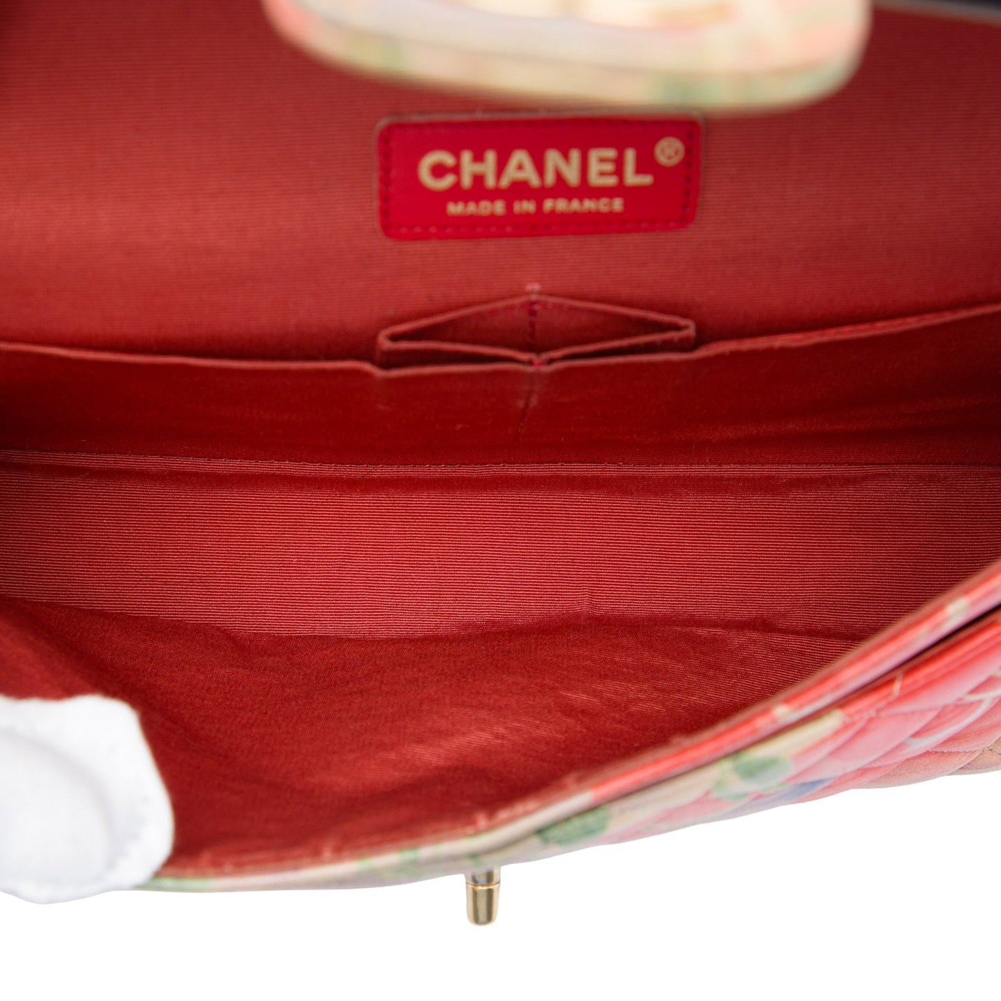 Chanel Medium Classic Lambskin Tropical Flower Print Double Flap