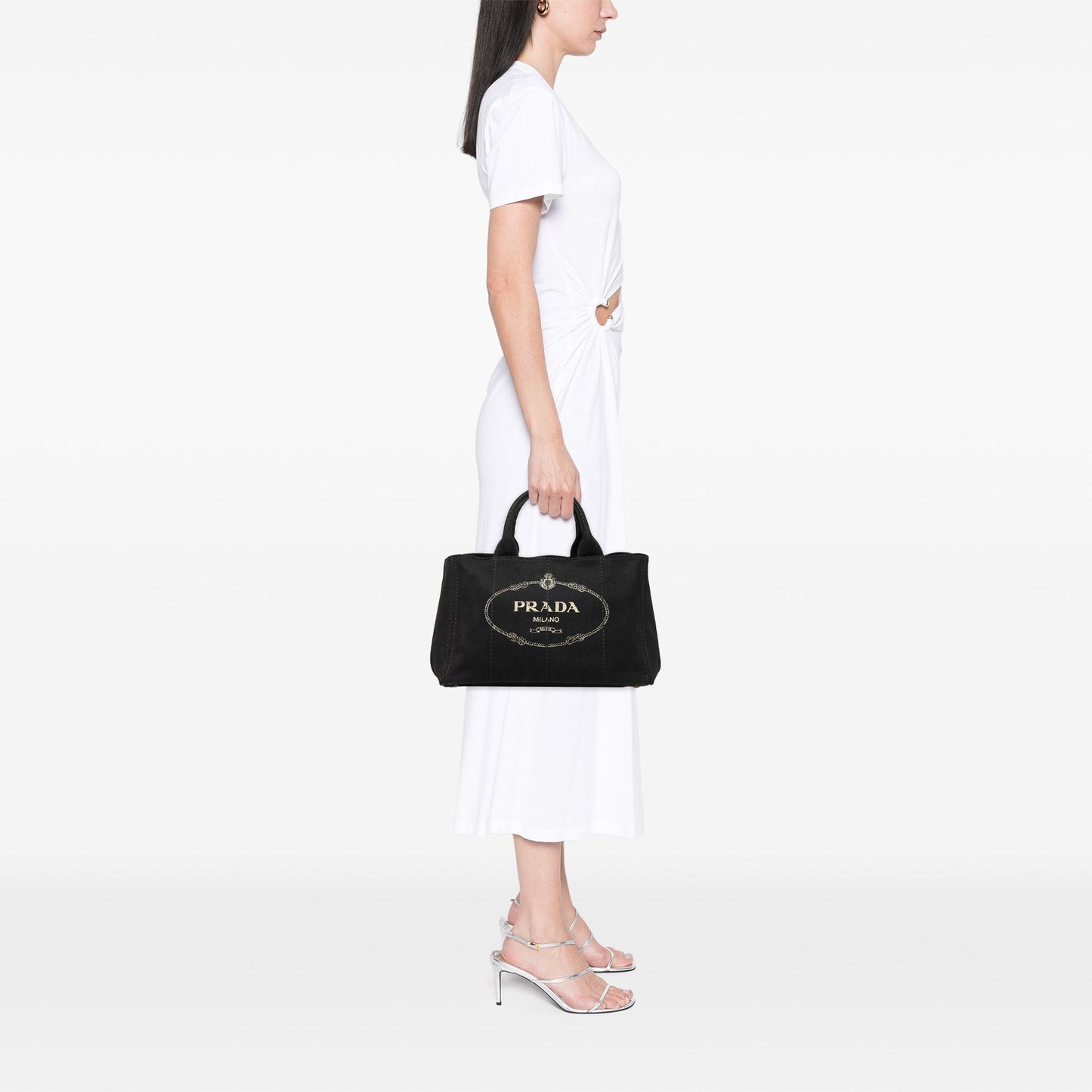 Prada Canvas Canapa Logo Tote