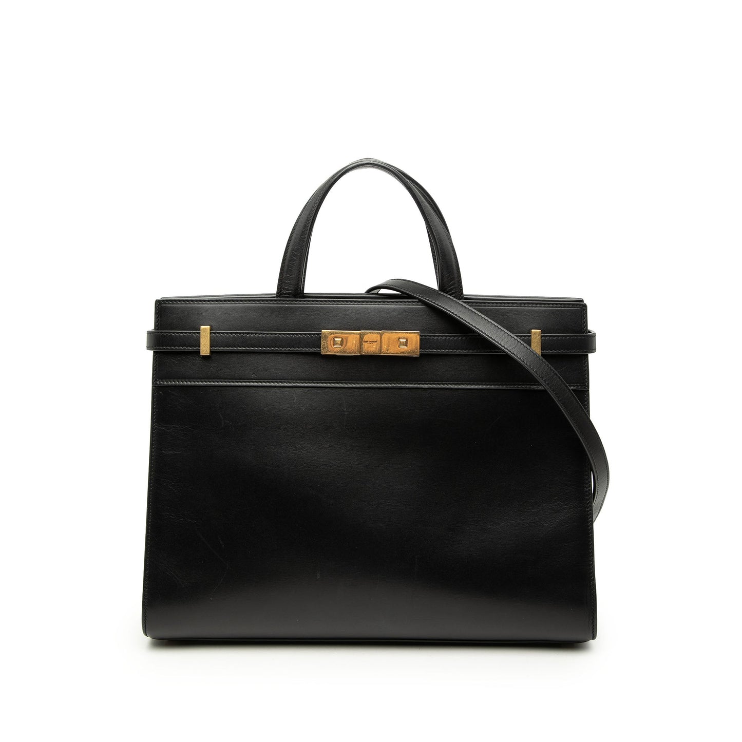 Saint Laurent Medium Smooth Calfskin Manhattan Shopper Tote