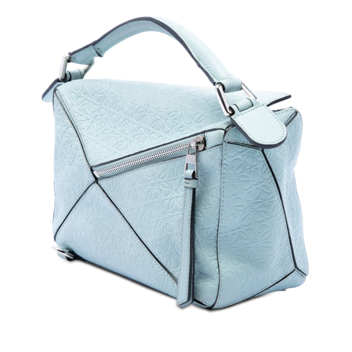 LOEWE Small Anagram Embossed Calfskin Puzzle Satchel