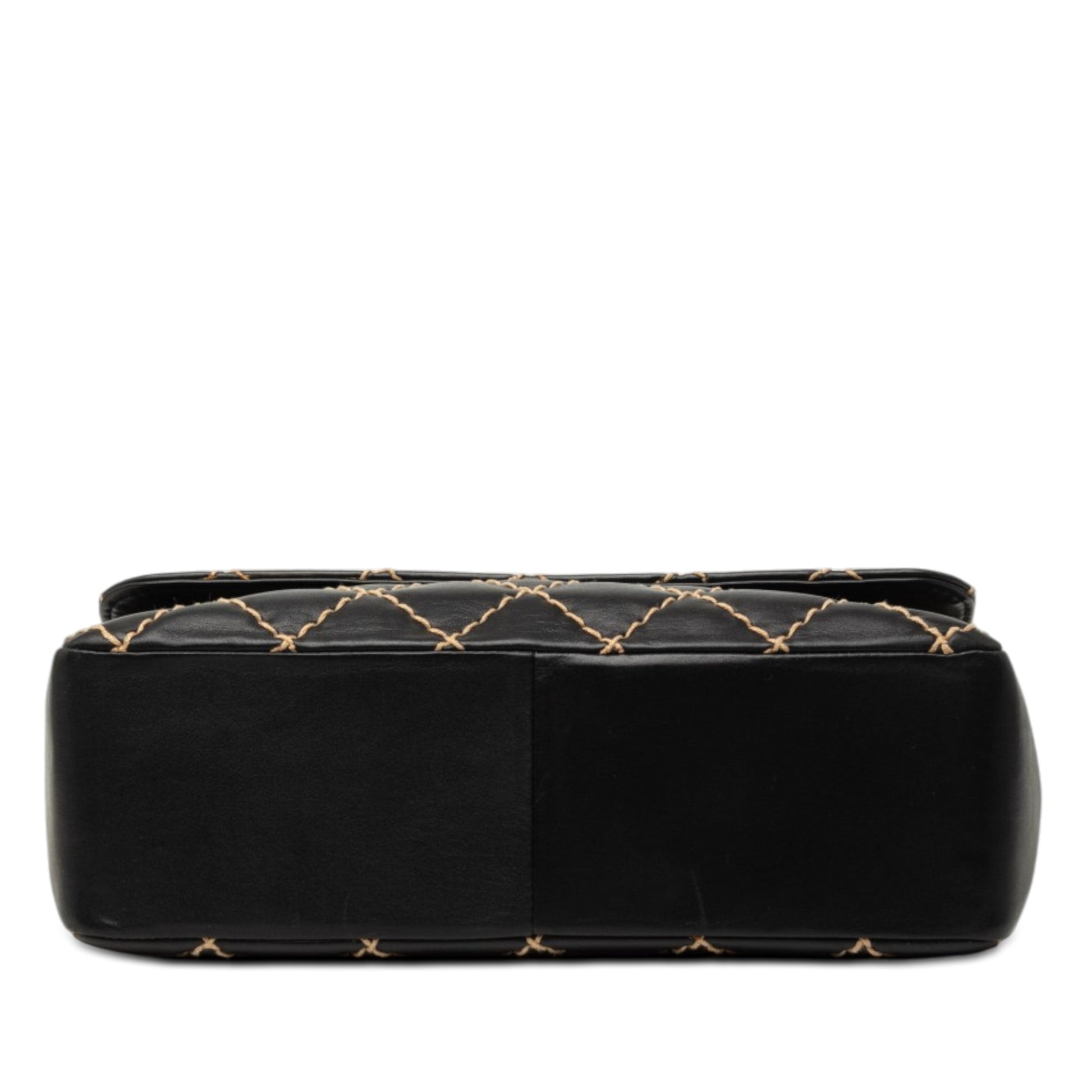 Chanel Jumbo CC Quilted Lambskin Wild Stitch Flap