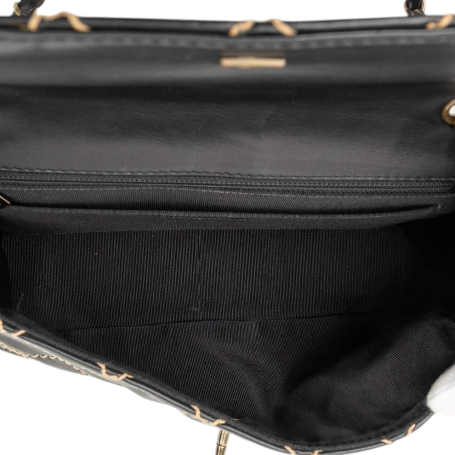 Chanel Jumbo CC Quilted Lambskin Wild Stitch Flap