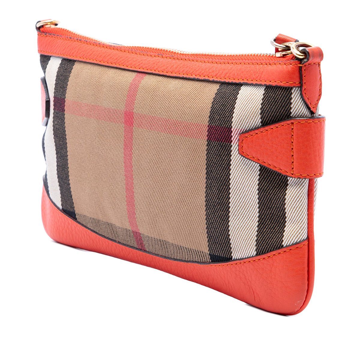 Burberry House Check Canvas and Leather Bridle Peyton Crossbody — Brown