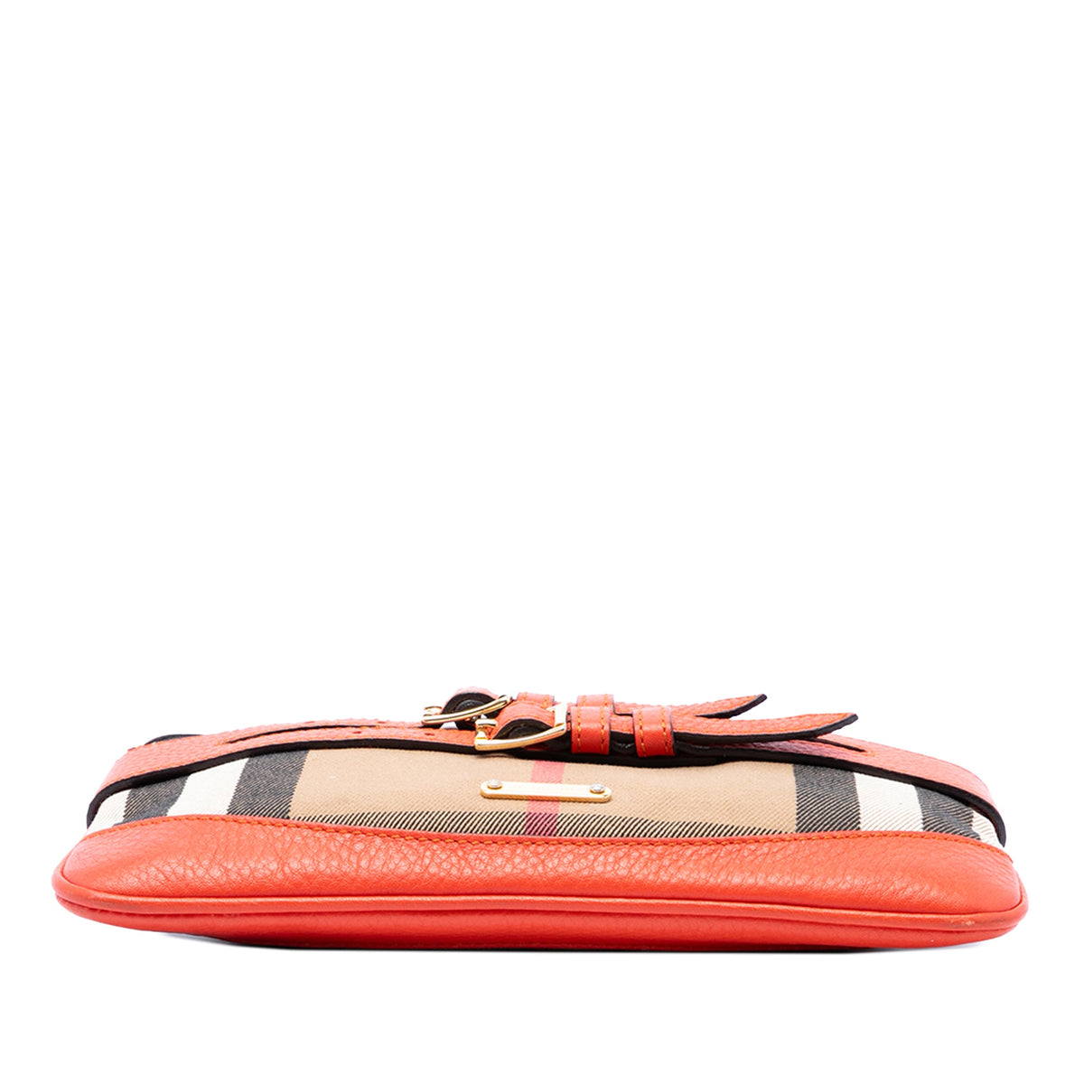 Burberry House Check Canvas and Leather Bridle Peyton Crossbody — Brown