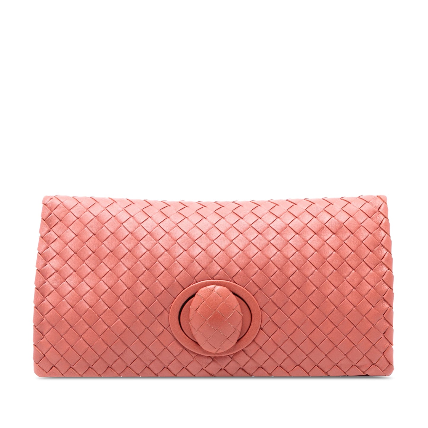 Bottega Veneta Nappa Intrecciato Turn Lock Clutch