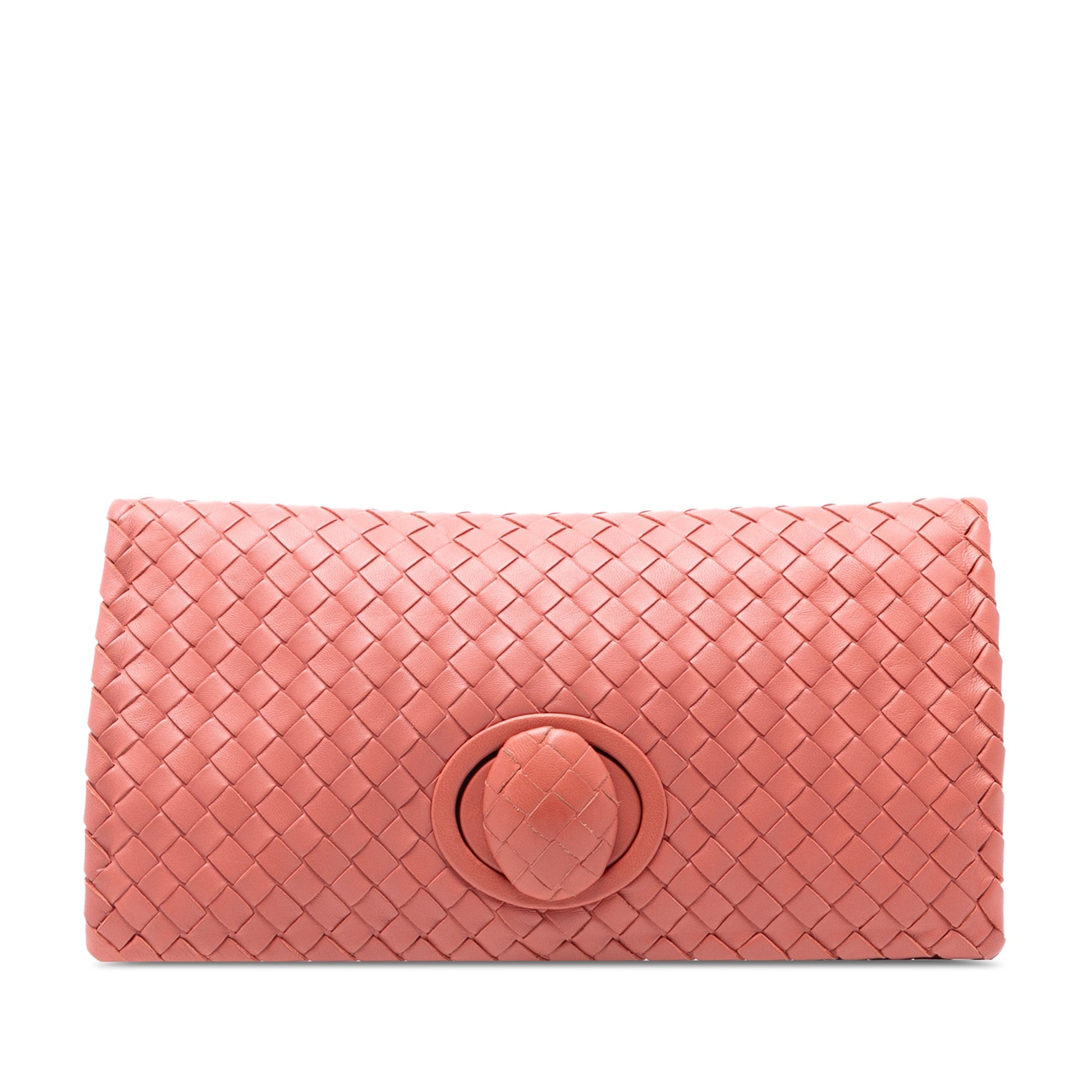 Bottega Veneta Nappa Intrecciato Turn Lock Clutch